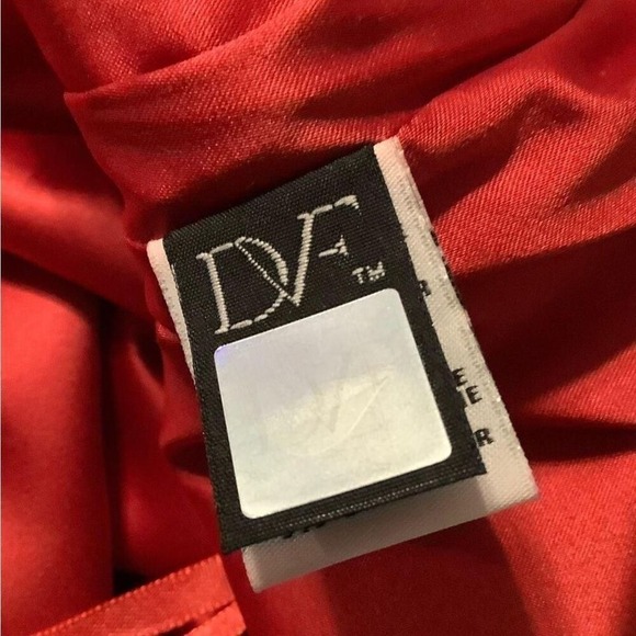 Diane Von Furstenberg DVF Jori Dress Poppy Red Ruched Career Event - Picture 5 of 8